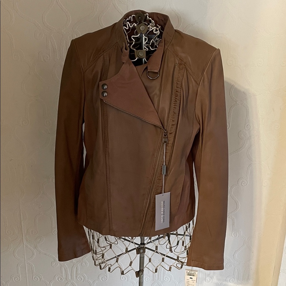NWT Marc New York Brown Leather Jacket